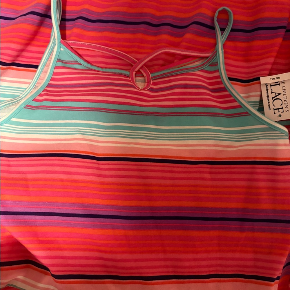 Colorful Striped Tank Top Dress